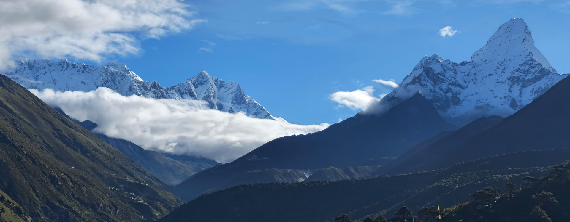 Panoramic view from top of Namche