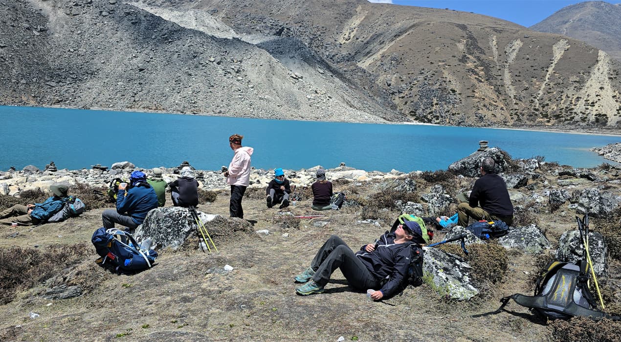 Tea on the side of second lake