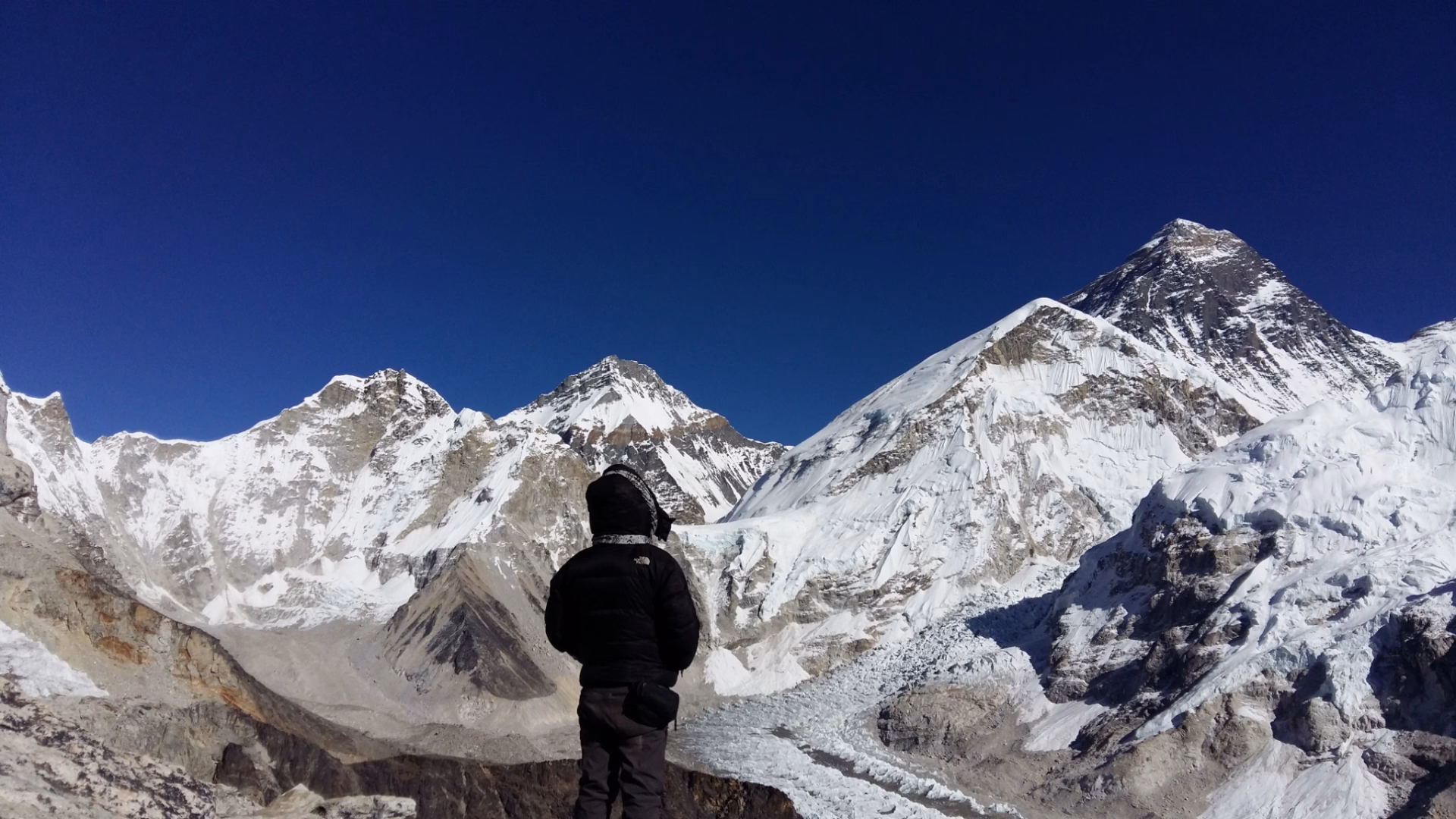 Everest Base Camp view from the way to Kalapathar